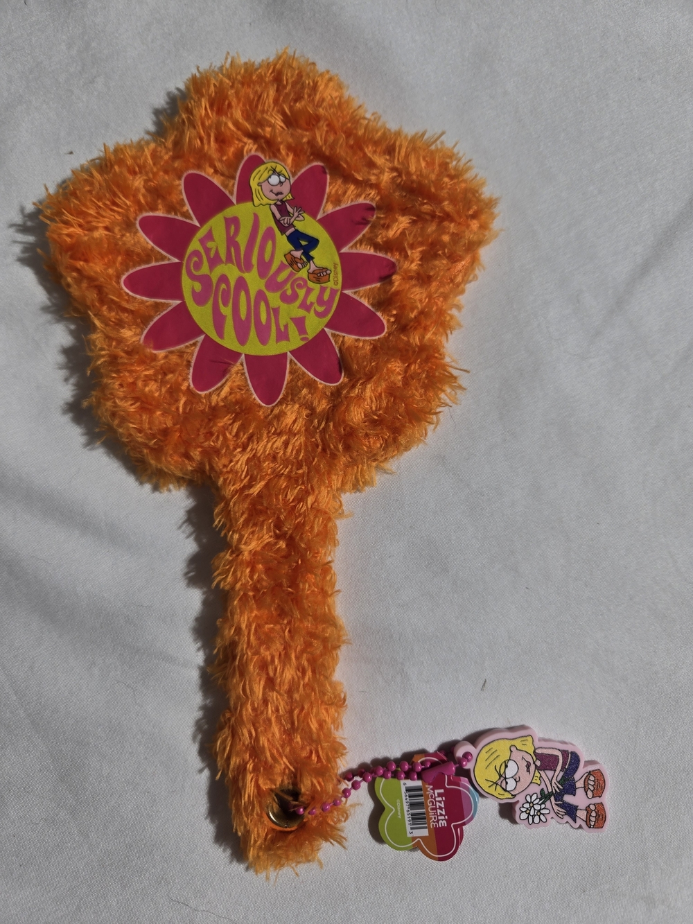 Lizzie McGuire x Profusion Fuzzy Hand Mirror Orange Flower New With Tags Y2K NWT